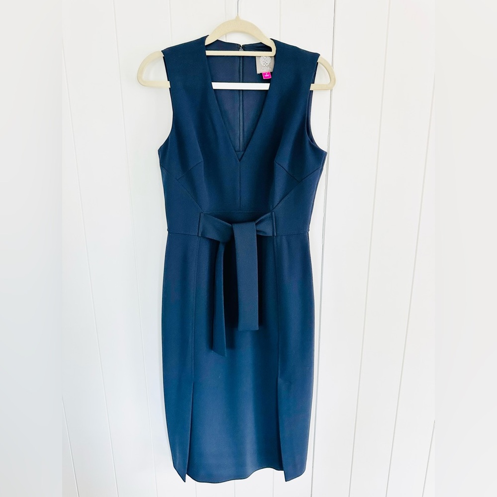 Vince Camuto Navy Blue Midi Dress - Picture 1 of 4
